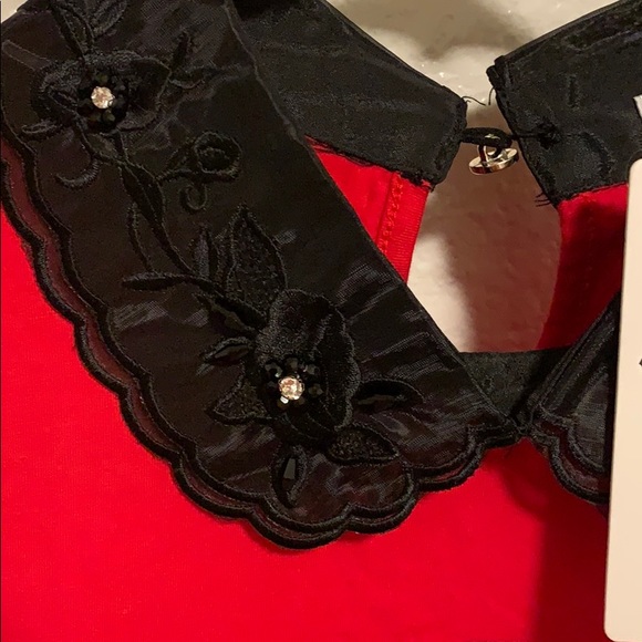 Red Cotton Dress with Lips - Picture 4 of 4